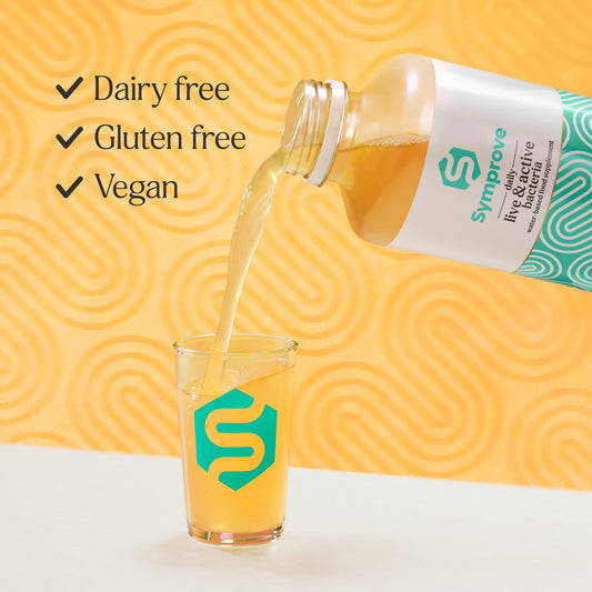 Symprove Mango and Passionfruit 2 Litre bottle side view
