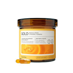 Front view of Synchro Gold liposomal turmeric 60 capsules