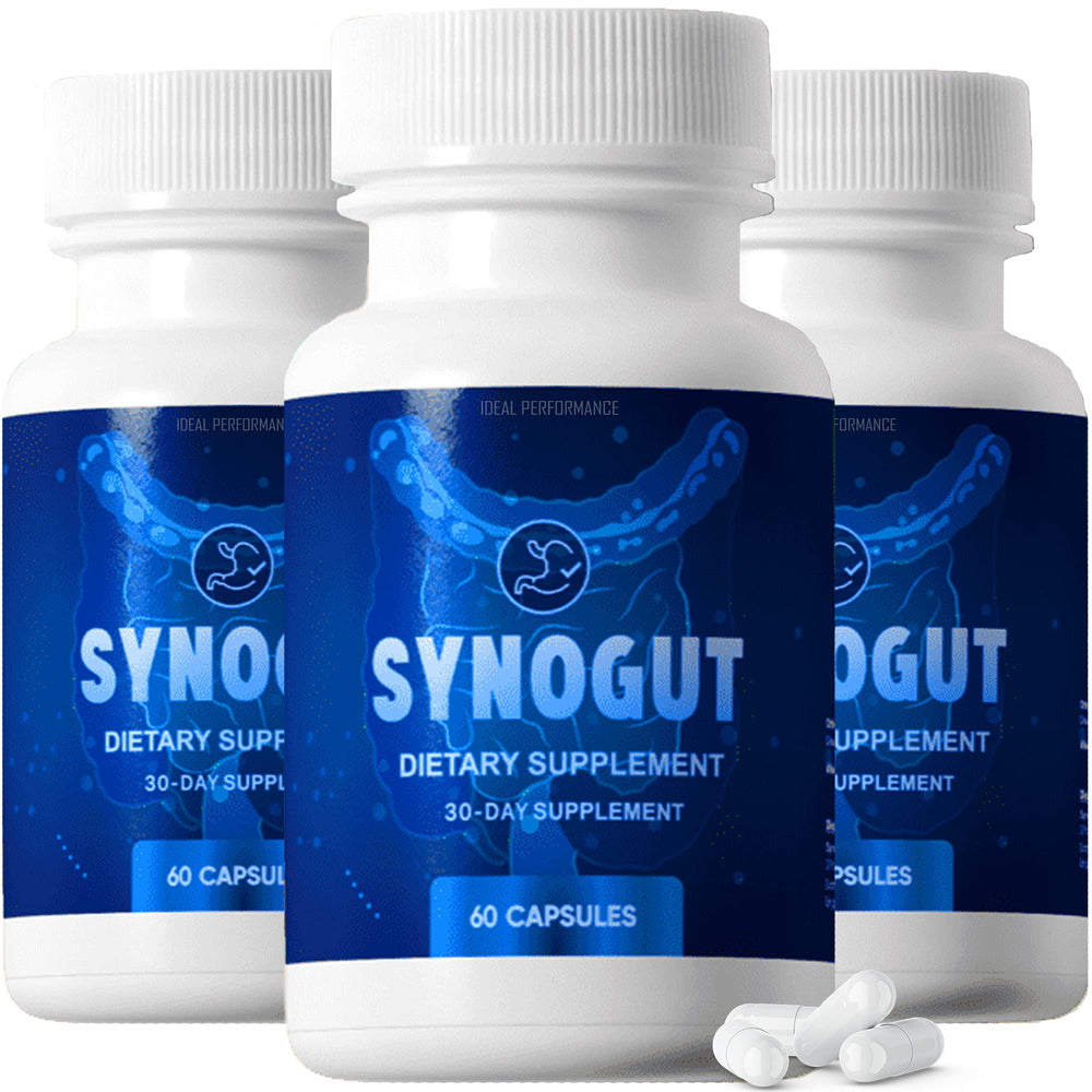 Synogut Pills bottle for gut health - 3 bottle bundle