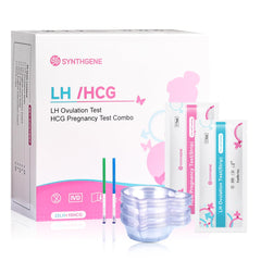Close-up of LH ovulation test strips showing 25 tests