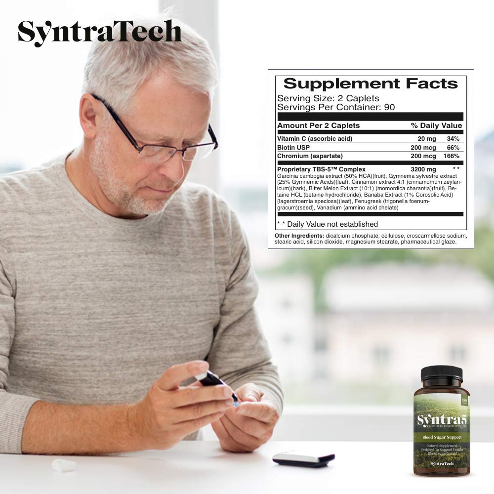 Close-up of Syntra5 capsules from Syntratech