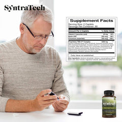 Close-up of Syntra5 capsules from Syntratech