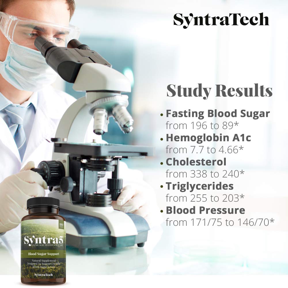 Syntra5 bottle on white background