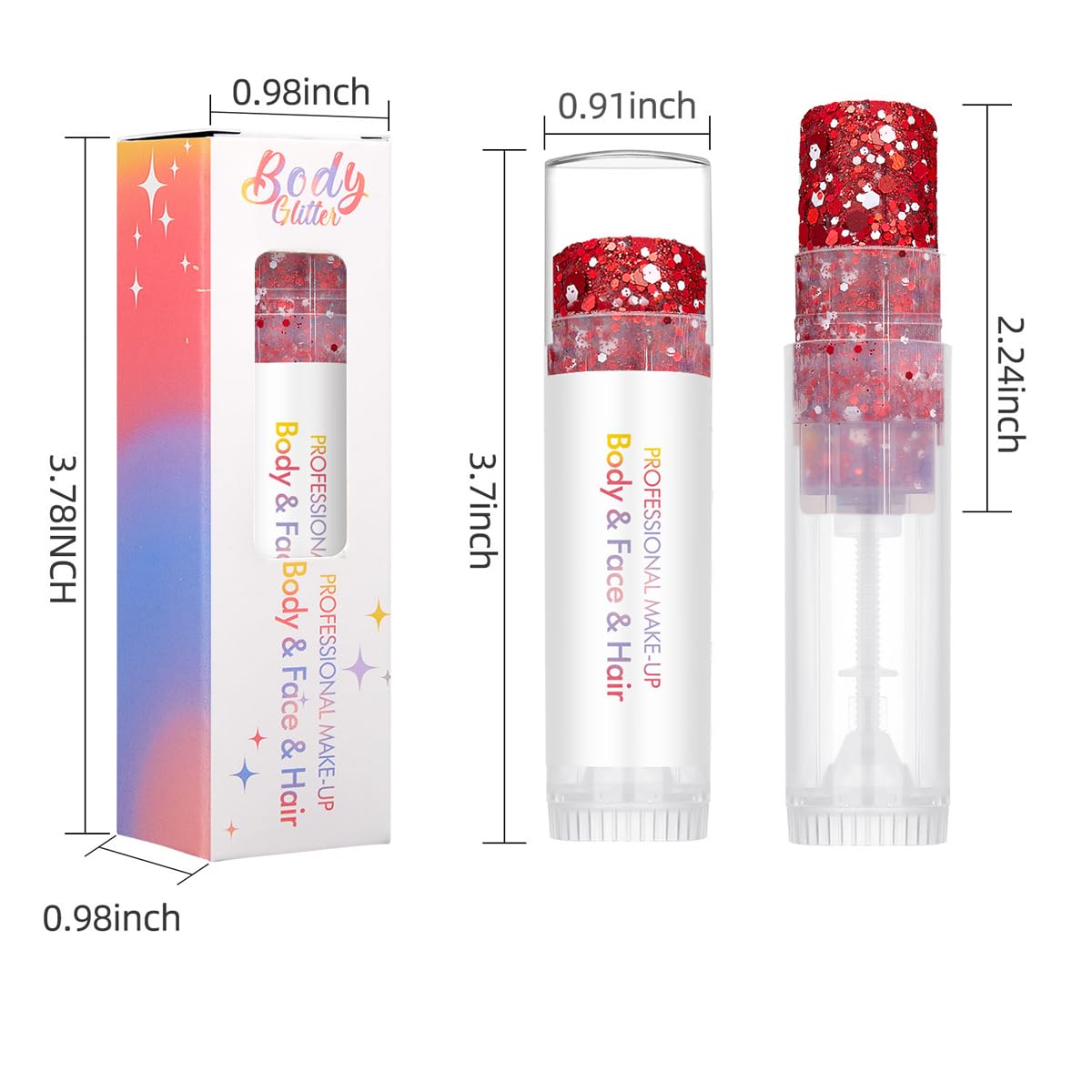 SYPAFG glitter stick on body under lights creates eye-catching glow.