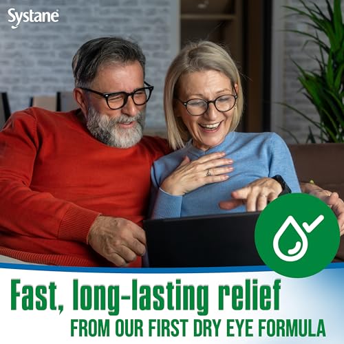 Systane bottle cap on travel-size bottle demonstrates portable convenience.