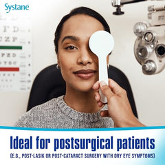 Systane Hydration lens-application shows compatibility with contact lenses for on-lens moisture.