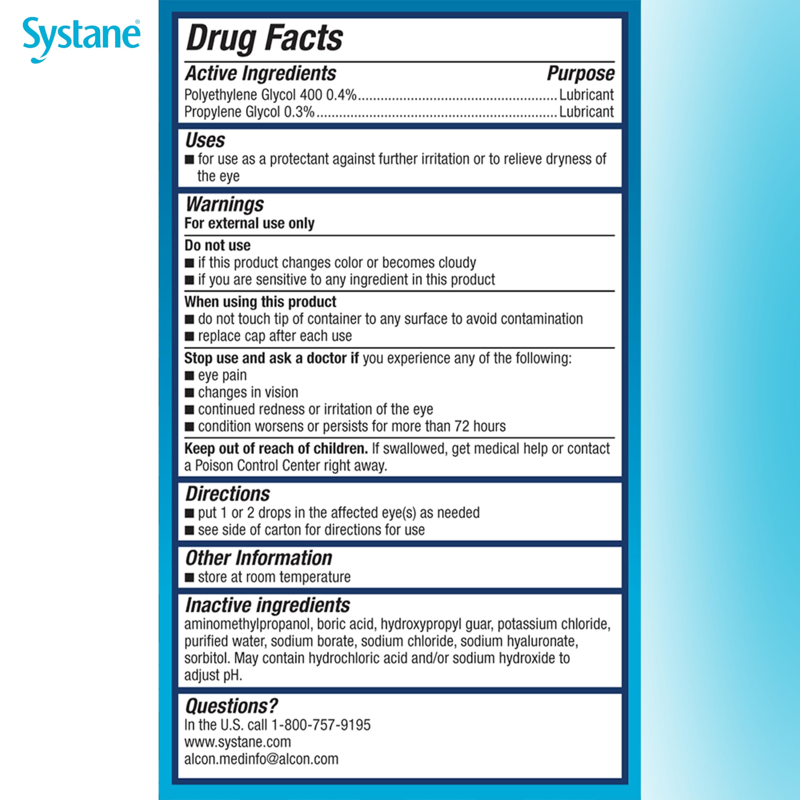 Systane Hydration with-contact-lenses shows safe, repeated use during lens wear.