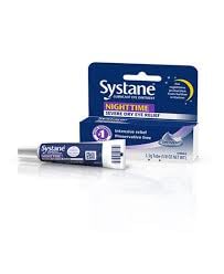 Systane Nighttime Ointment application close-up for precise nighttime use.