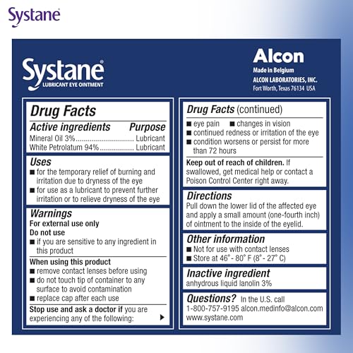 Systane Nighttime Ointment application dispense demonstrates nighttime use for comfort
