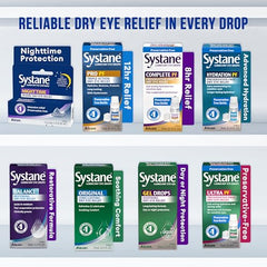 Systane Nighttime Ointment bedside scene suggests peaceful sleep and overnight relief