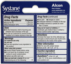 Systane Nighttime Ointment tube close-up highlighting sterile formula for safe nightly use.