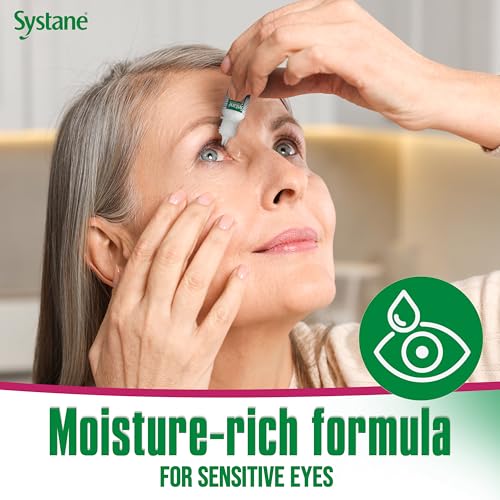 Systane Ultra 10 mL bottle close-up emphasizing portable eye moisture.
