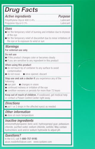 Systane Ultra eye drops application tip supports precise placement.