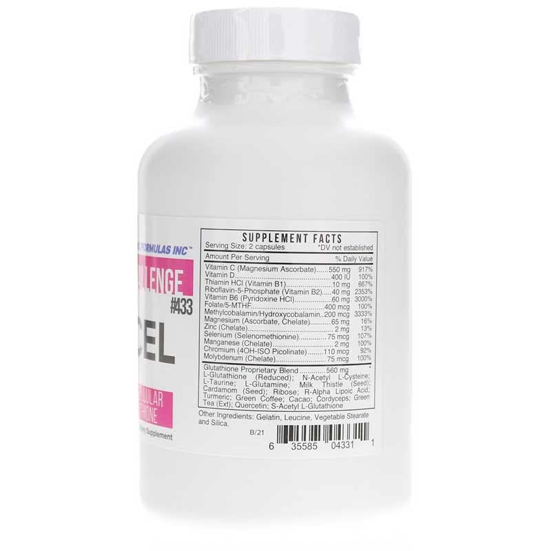 GCEL #433 supplement packaging and bottle