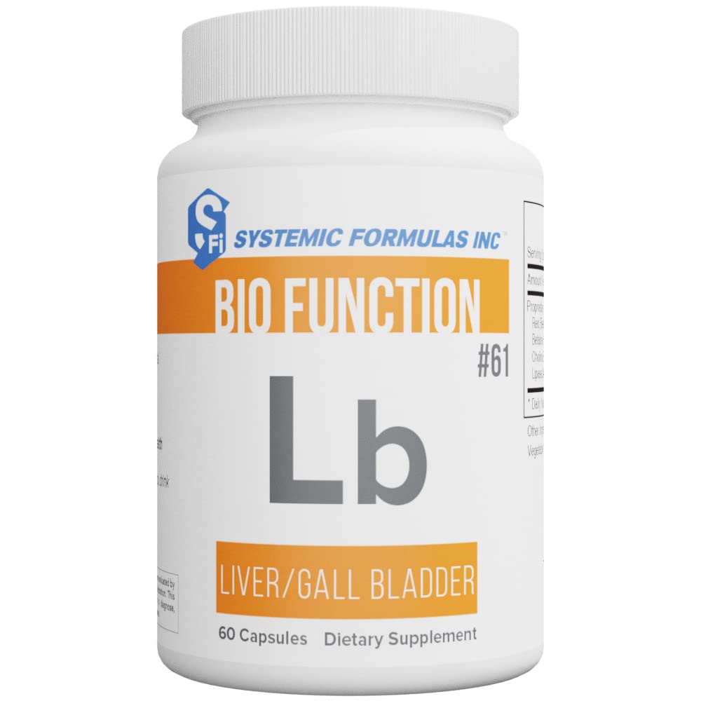 Bottle of Systemic Formulas Lb Liver & Gall Bladder Support with 60 capsules