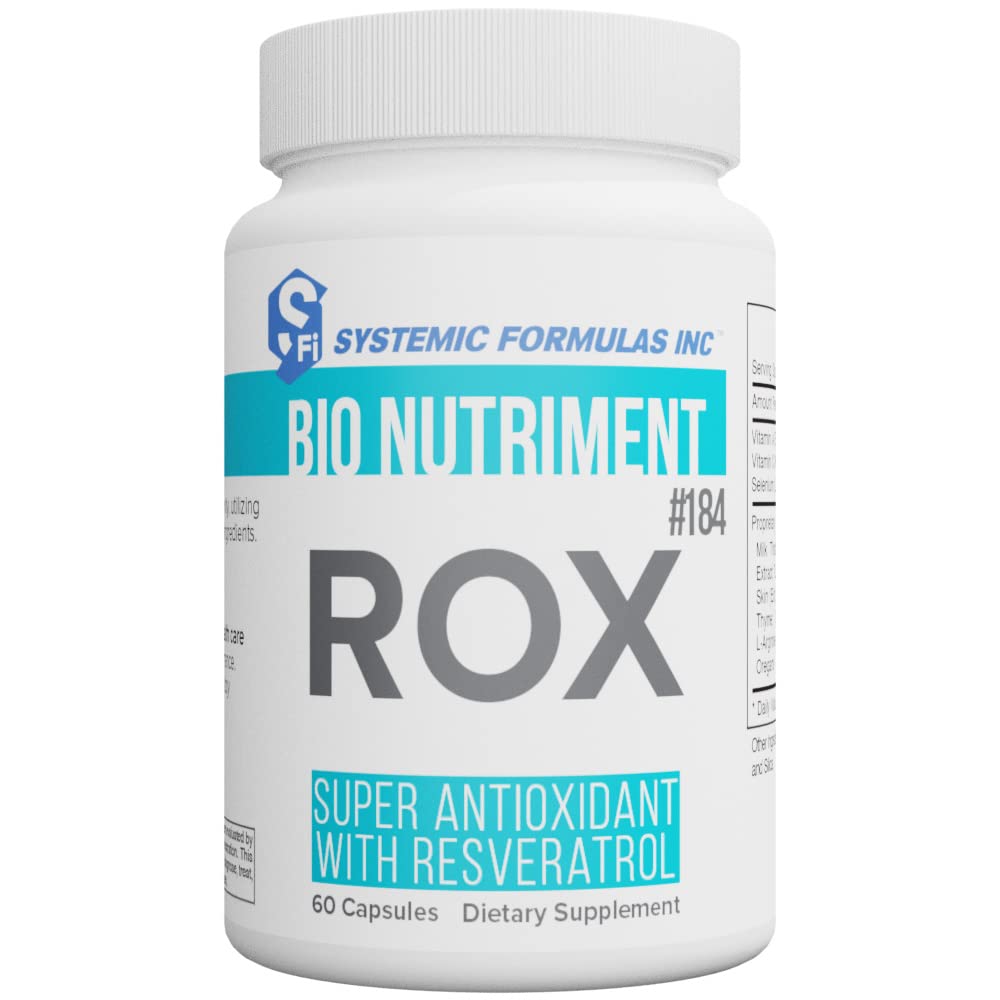 Bottle of Systemic Formulas ROX Super Antioxidant with Resveratrol