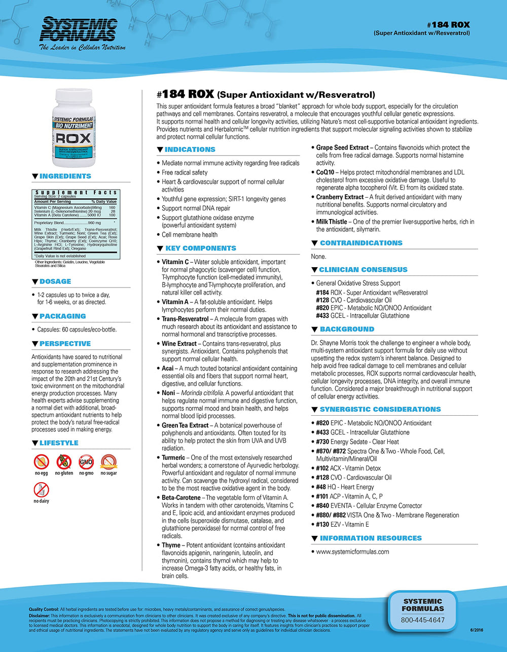 Close-up of ROX antioxidant capsules