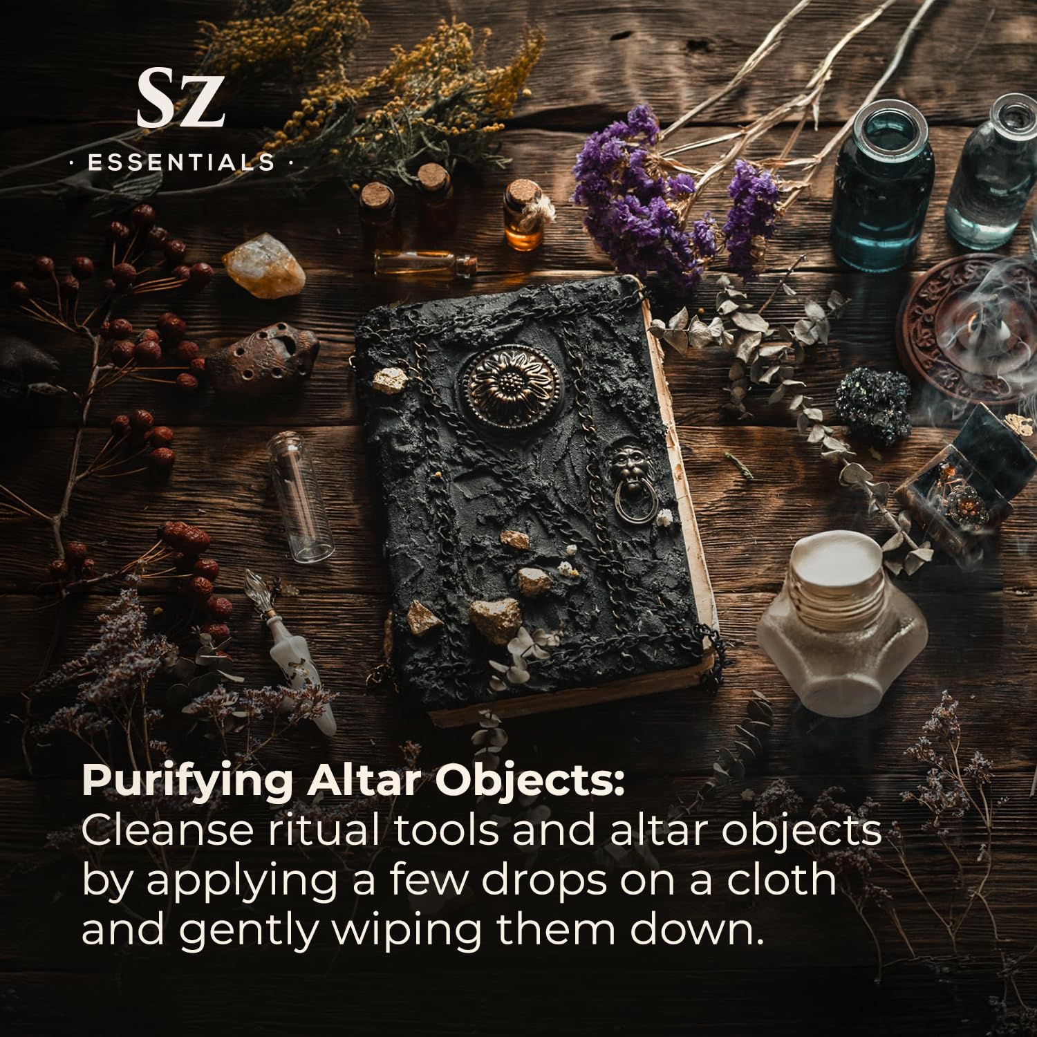 Diffuser with Evil Eye Protection oil in a calming space