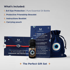 Evil Eye friendship bracelet included with the oil