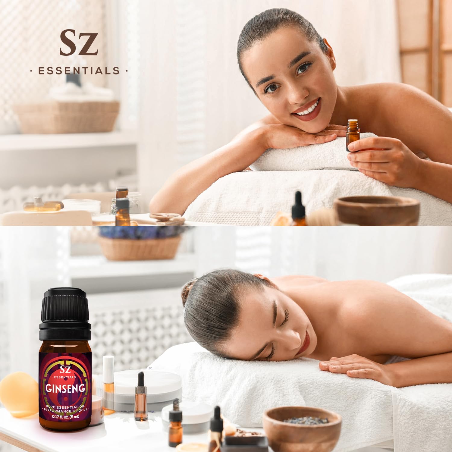 Ingredients listing for Sz Essentials Ginseng Oil