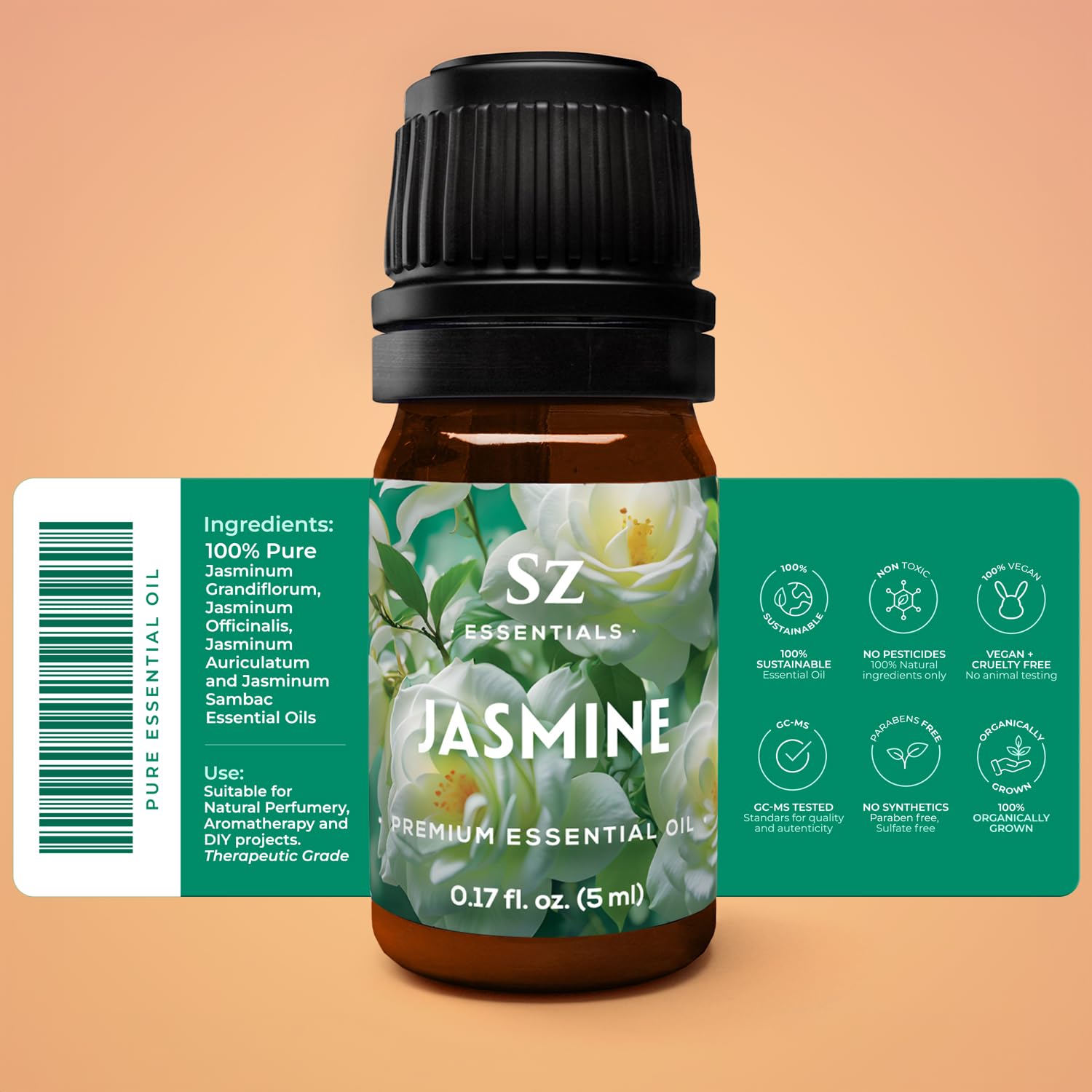 Jasminum sambac blossoms used for jasmine absolute