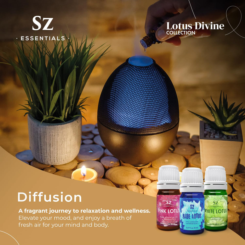 Aromatherapy usage scene with Lotus Collection oil diffuser 01