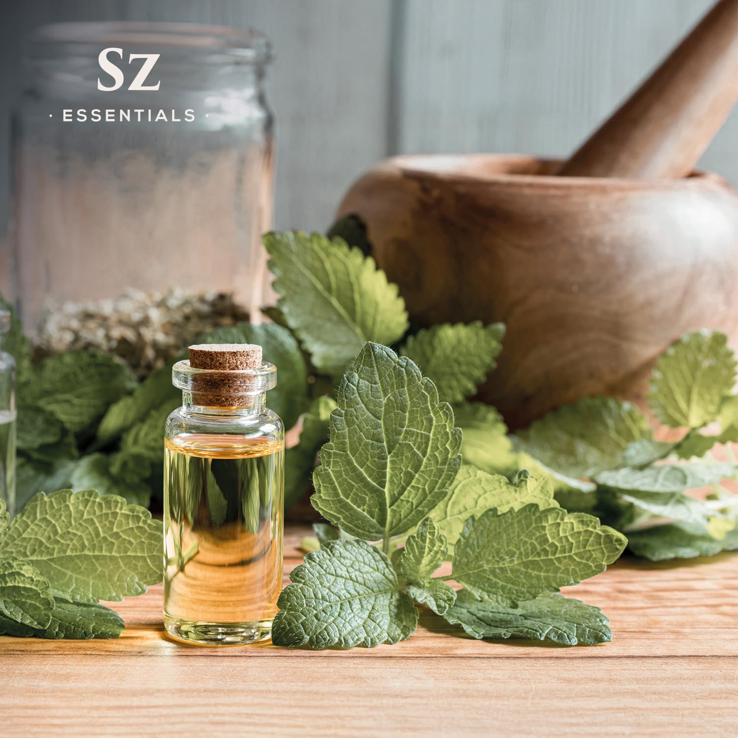 Diffuser with Melissa essential oil for aromatherapy