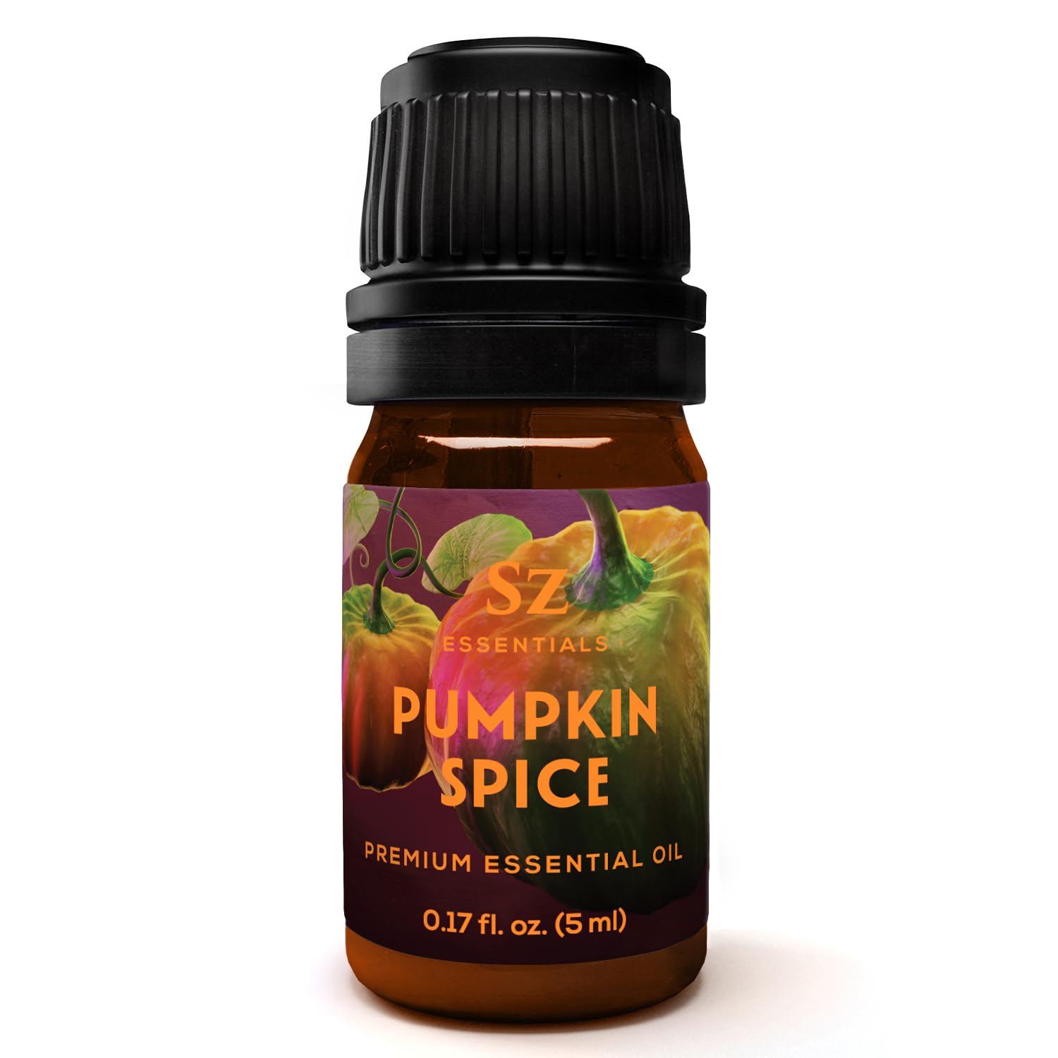 Sz Essentials Pumpkin Spice essential oil blend bottle 5 mL front view