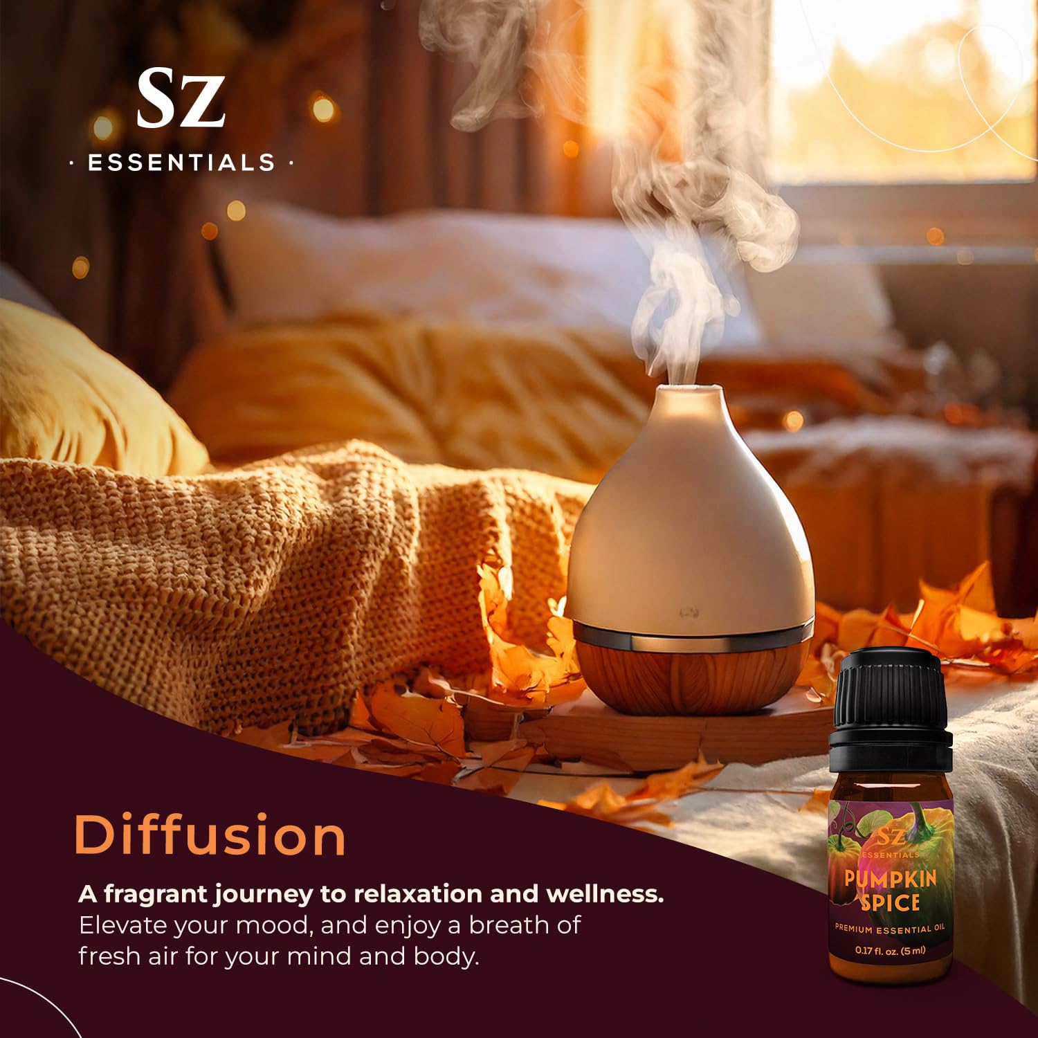 Ingredients: Cinnamon Bark, Cinnamon Leaf, Cardamom, Nutmeg, Clove, Sweet Orange, Bitter Orange, Ginger and Vanilla Absolute