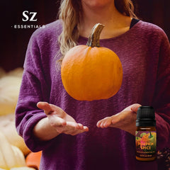 Diffuser releasing pumpkin spice aroma in a cozy room