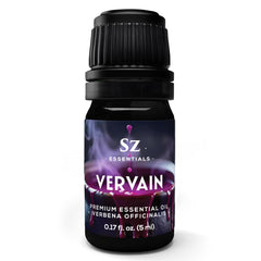 Sz Essentials Vervain Oil bottle with dropper on dark background