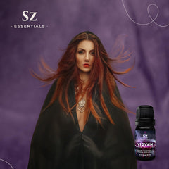 Aromatherapy diffuser with vervain oil nearby
