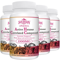 SZCZEKIN bottle showing the 1500mg liposomal hexose compound for daily use.
