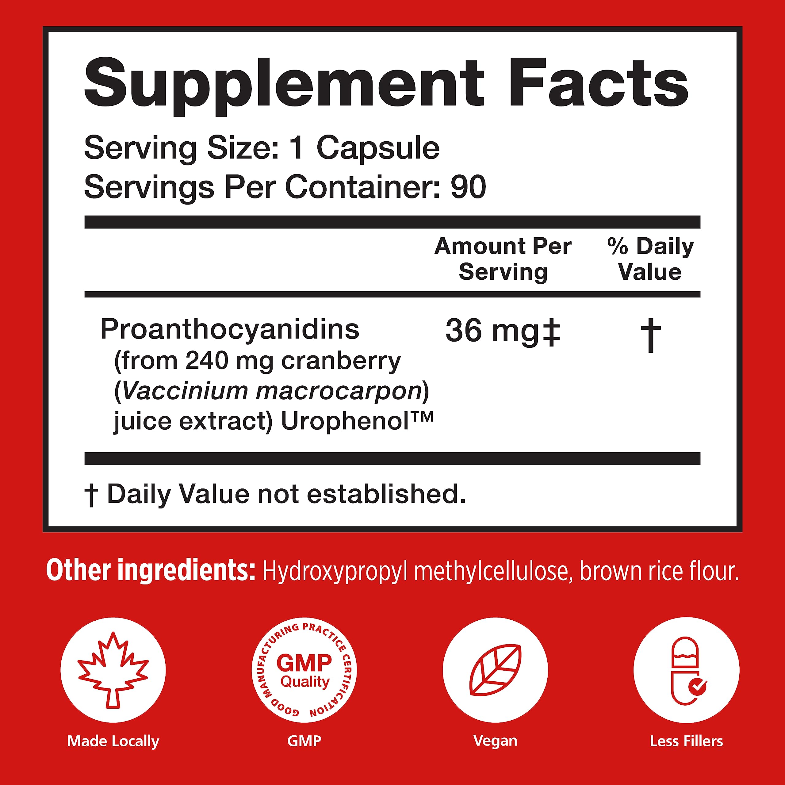 Szio+ Utiva Cranberry PACs box showcasing vegan and gluten-free credentials.