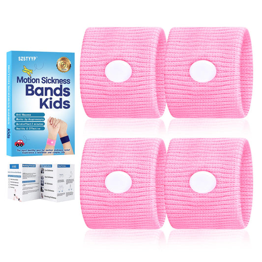 SZSTYYP motion sickness band kid wristband blue reduces travel nausea during trips