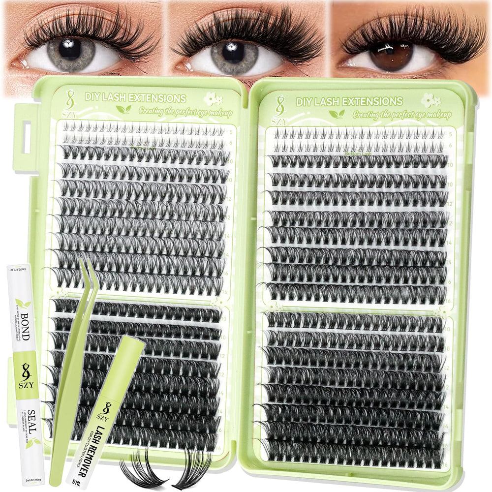 szy eyelash clusters kit with 668 pieces for versatile looks