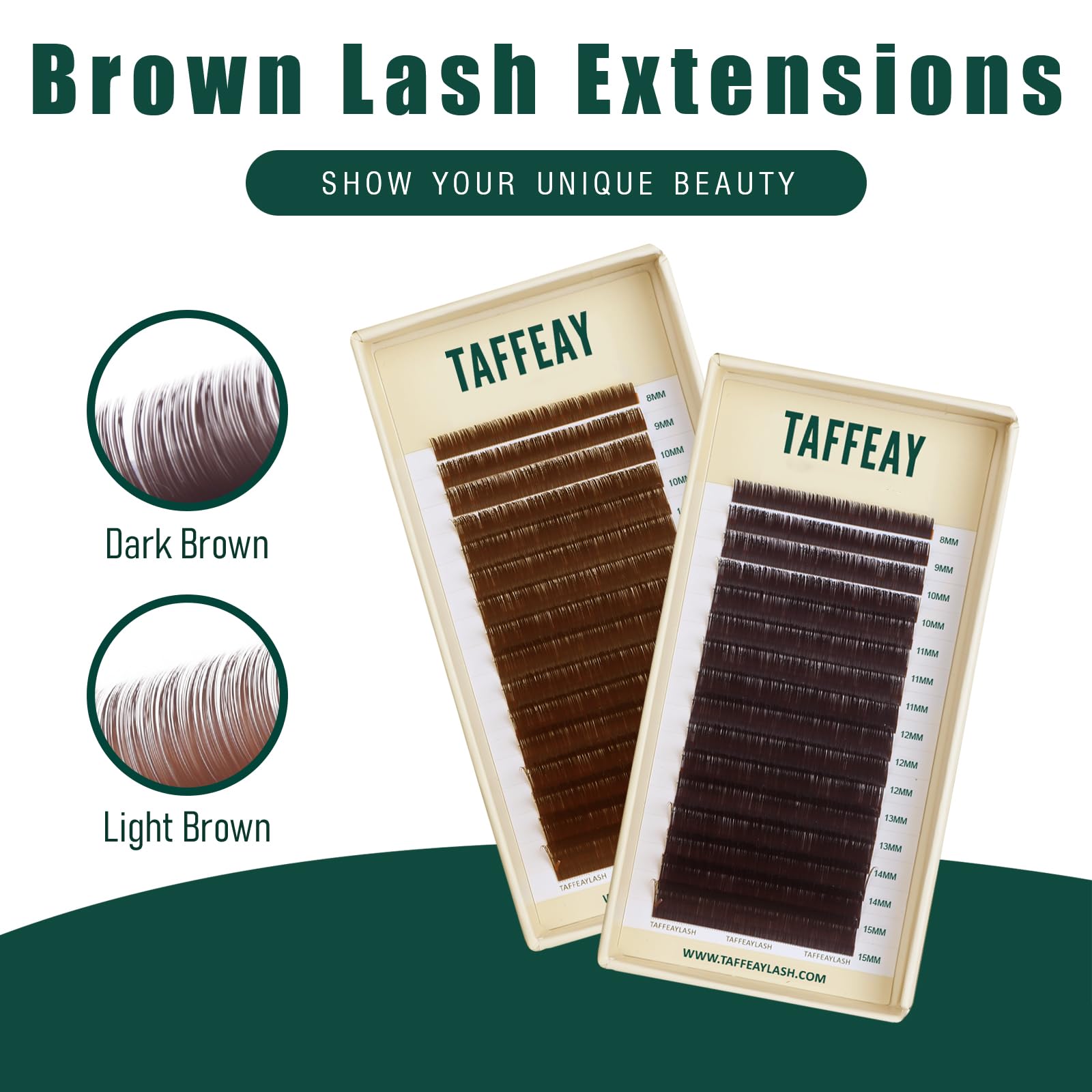 TAFFEAY cashmere lashes 0.07 D 8-15mm for soft, fluffy lashes