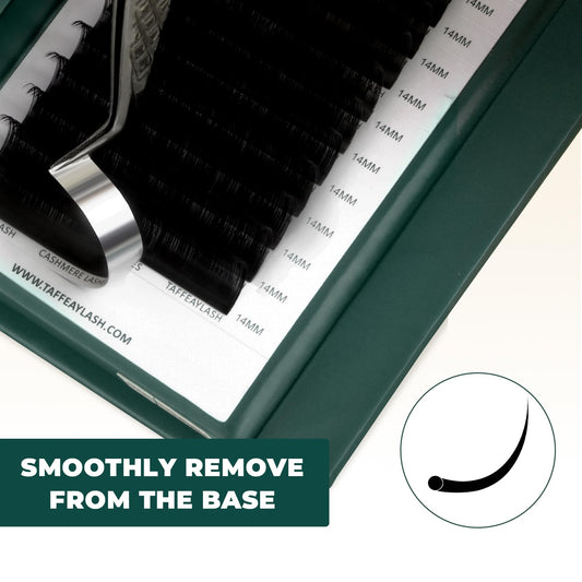 TAFFEAY lash extensions with heating technology deliver ultra-soft, long-lasting curl