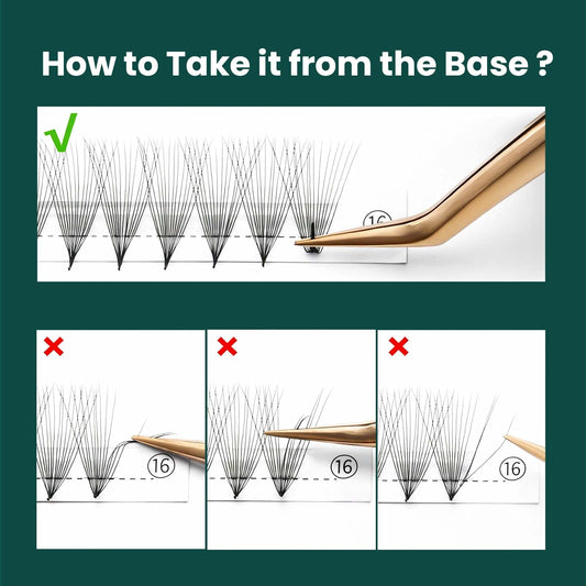 TAFFEAY premade fans mixed-length 8-15mm for versatile lash looks.