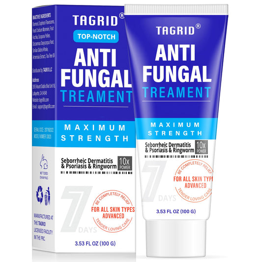 TAGRID Antifungal Cream label front highlights daily-use packaging.