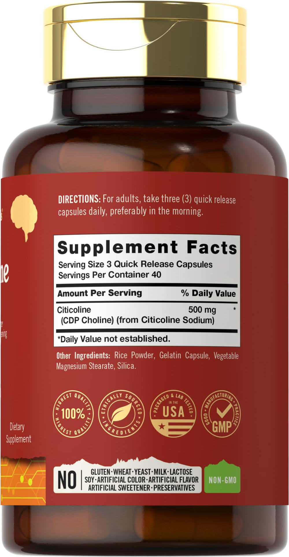 Citicoline 500mg capsules package