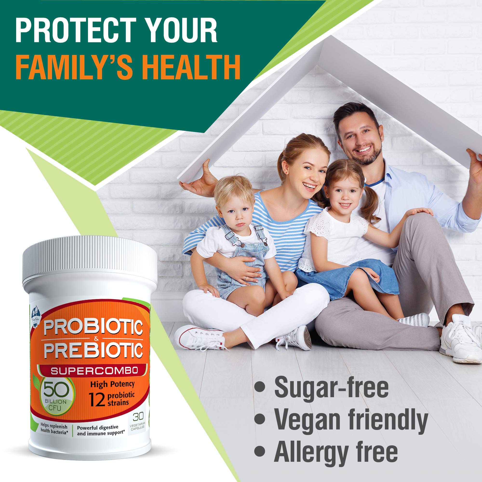 Non-refrigerated probiotic capsules bottle