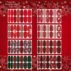 TailaiMei Christmas nail wraps in classic patterns for long-lasting shine.