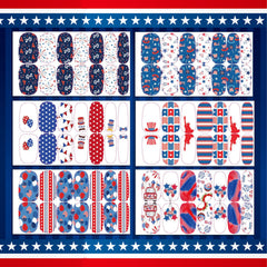 TailaiMei patriotic wraps for versatile toes and nails usage