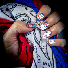TailaiMei stars and stripes nail wraps for vibrant nail art