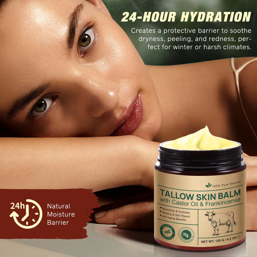 Tallow Frankincense Balm with box and label