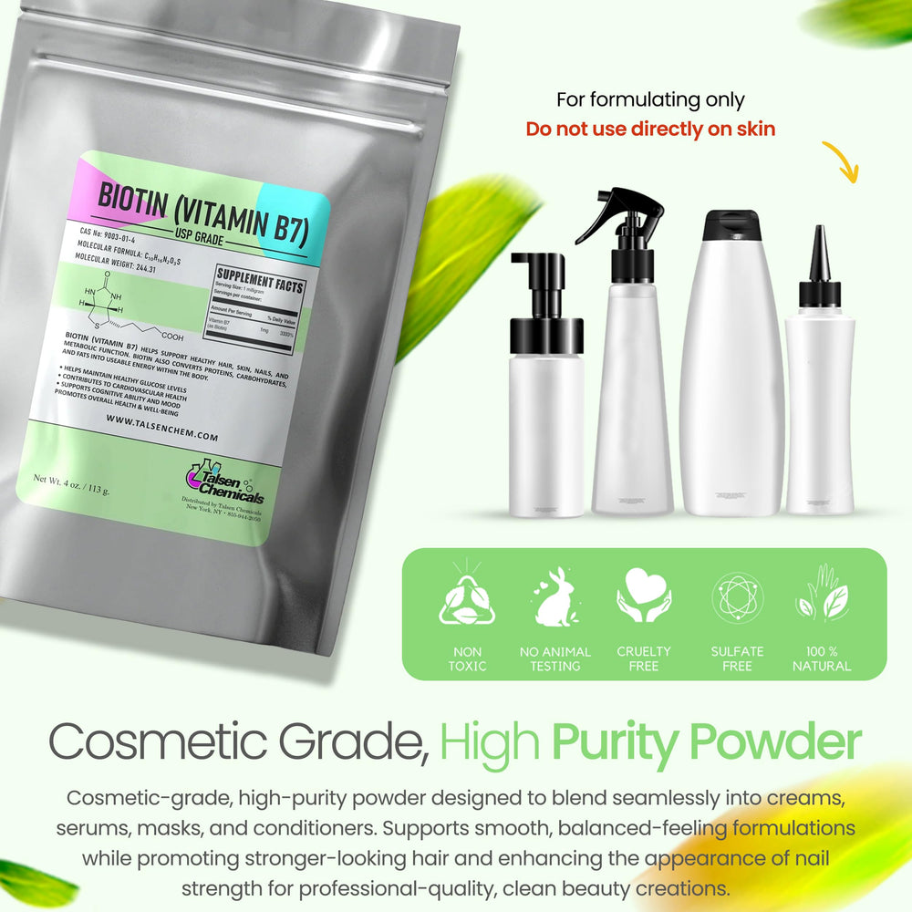 Nail health concept with Biotin powder