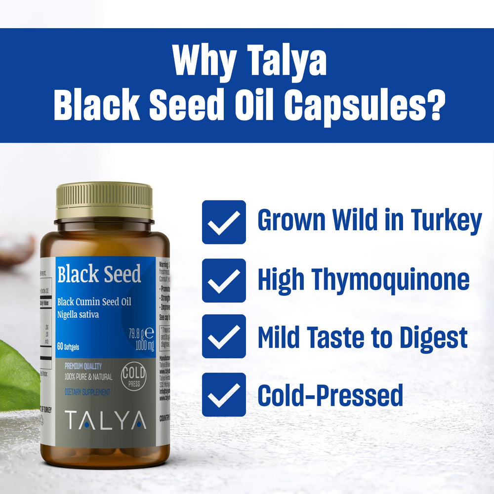 Non-GMO Turkish black cumin seeds used for TALYA oil