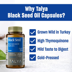 Non-GMO Turkish black cumin seeds used for TALYA oil