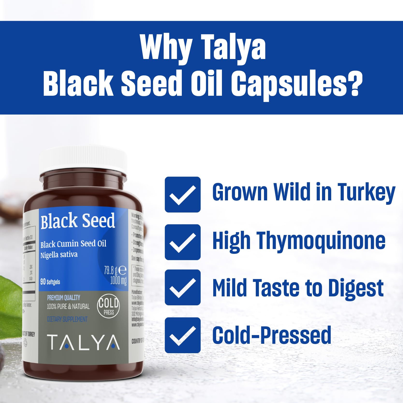Digestive health benefits of TALYA black seed oil